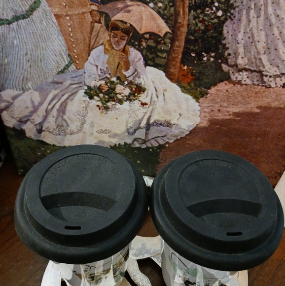 🥤🍵 2 Boston Terrier Ceramic Cup🥤🏕 Size 6"×3.75",Bow Coffee☕️Travel Cups. - Picture 4 of 12